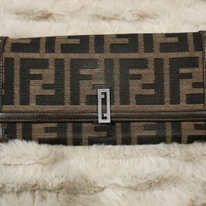 Fendi Canvas Long Wallet